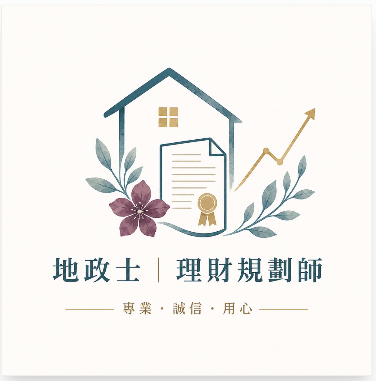 劉先蕙 地政士與理財規劃師商標
